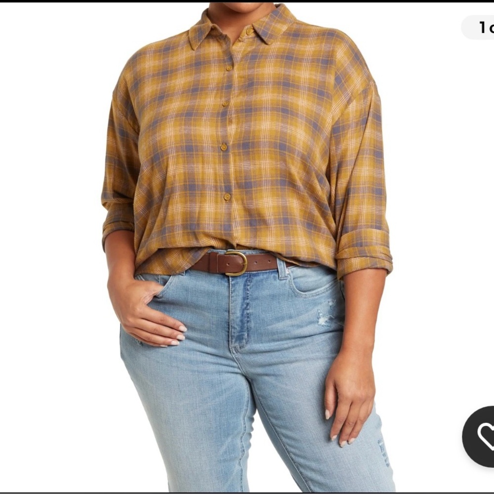 Nordstrom Flannel Button-Up Shirt - L